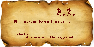 Miloszav Konstantina névjegykártya